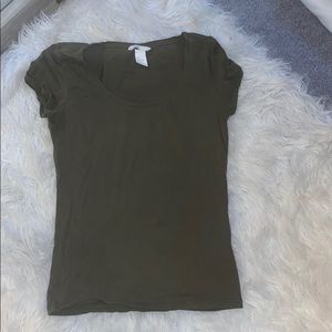 Green tight fit shirt